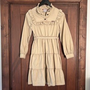 Vintage 1970’s Sasson Girls Ruffle Utility Dress size 14